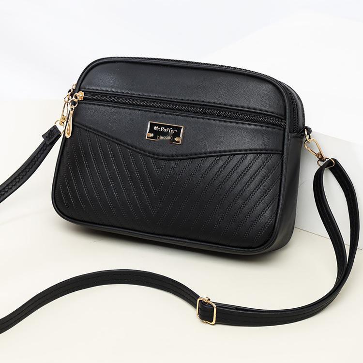 

2024 Summer Women s Crossbody Underarm Bag - Printed Single Shoulder Small Square Bag чёрный