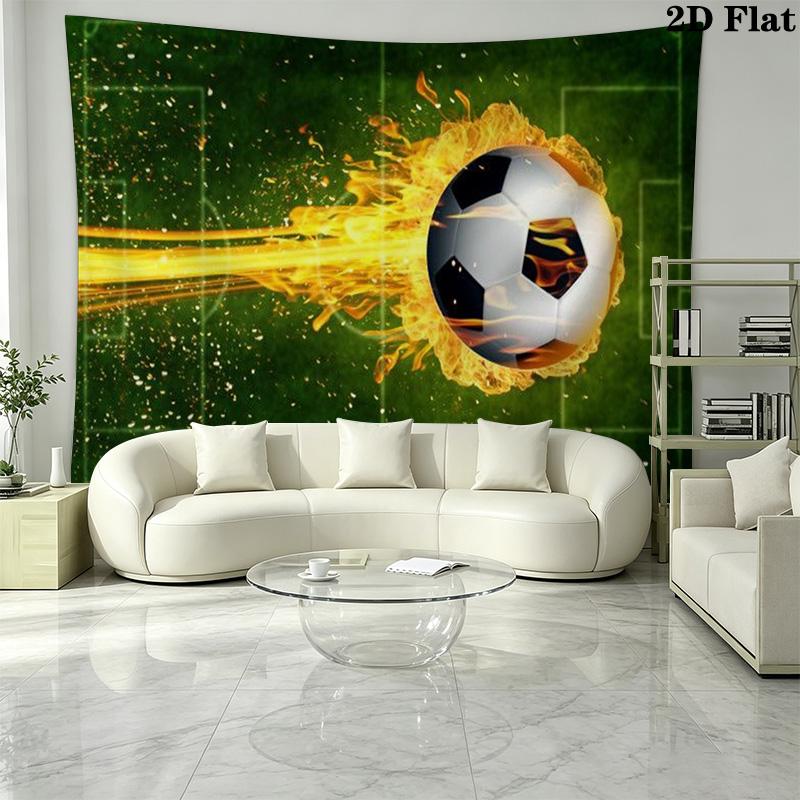 Soccer Wall Tapestry Aesthetic Wall Hanging Printed Fabric Blanket Decorative Tapestries for Bedroom Living Room Home Decor