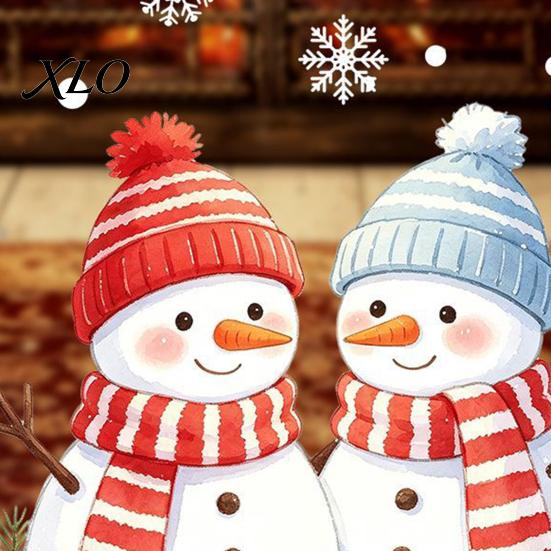 Holiday Atmosphere Home Accents Christmas Snowman Static Glass Sticker, PVC Waterproof Window Decals for Stickers Decoration, Snowflake Clings