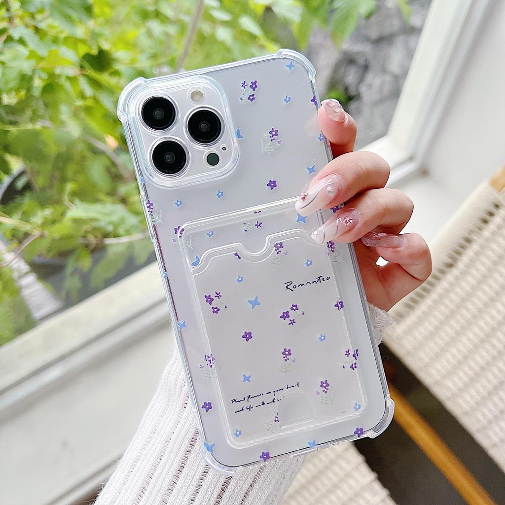 Kortholder Silikon Lommebok Lomme Etui For Oppo A78 A58 A38 Samsung A54 A24 A14 Xiaomi Redmi Note 13 14 Tecno Spark 10 Deksel Klar Telefon Støtfanger