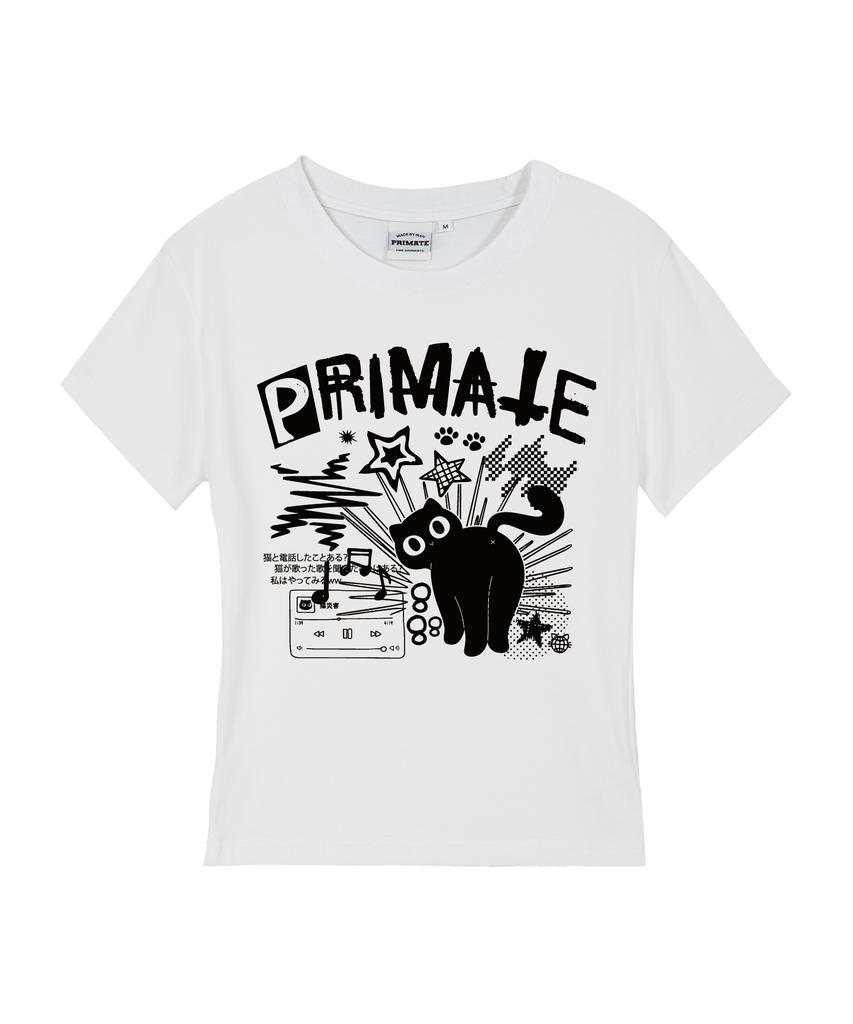 PRIMATE Neko Song Women'S Slim Fit Short Sleeve T-Shirt 5 Colors