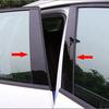 8X Black Window Pillar Post Molding Cover Trim For Honda Civic Sedan 2012-15