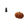 Cat Pumpkin Resin Figurine Decorative Sculpture for Sofa Bed Bedroom Living Room Entrance Bookshelf