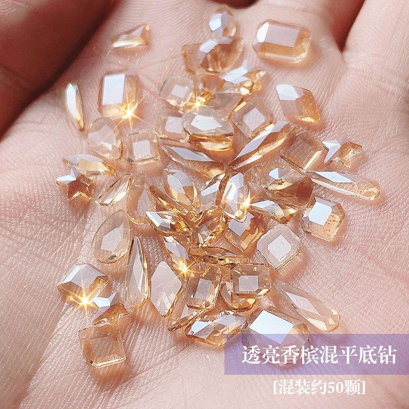 Nail Art Crystal Flat Bottom Diamond Sea Salt Bubble Nail Art Ab Diamond Jewelry Flat Bottom Mixed Diamond Nail Art Jewelry