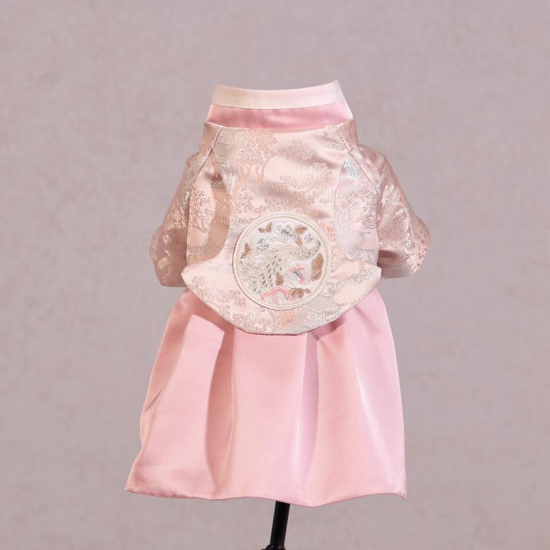

Korean Style Dog Clothes Pomeranian Maltese Poodle Bichon Frise Schnauzer Dog Dress Pet Clothing Puppy Costume Apparel S розовый