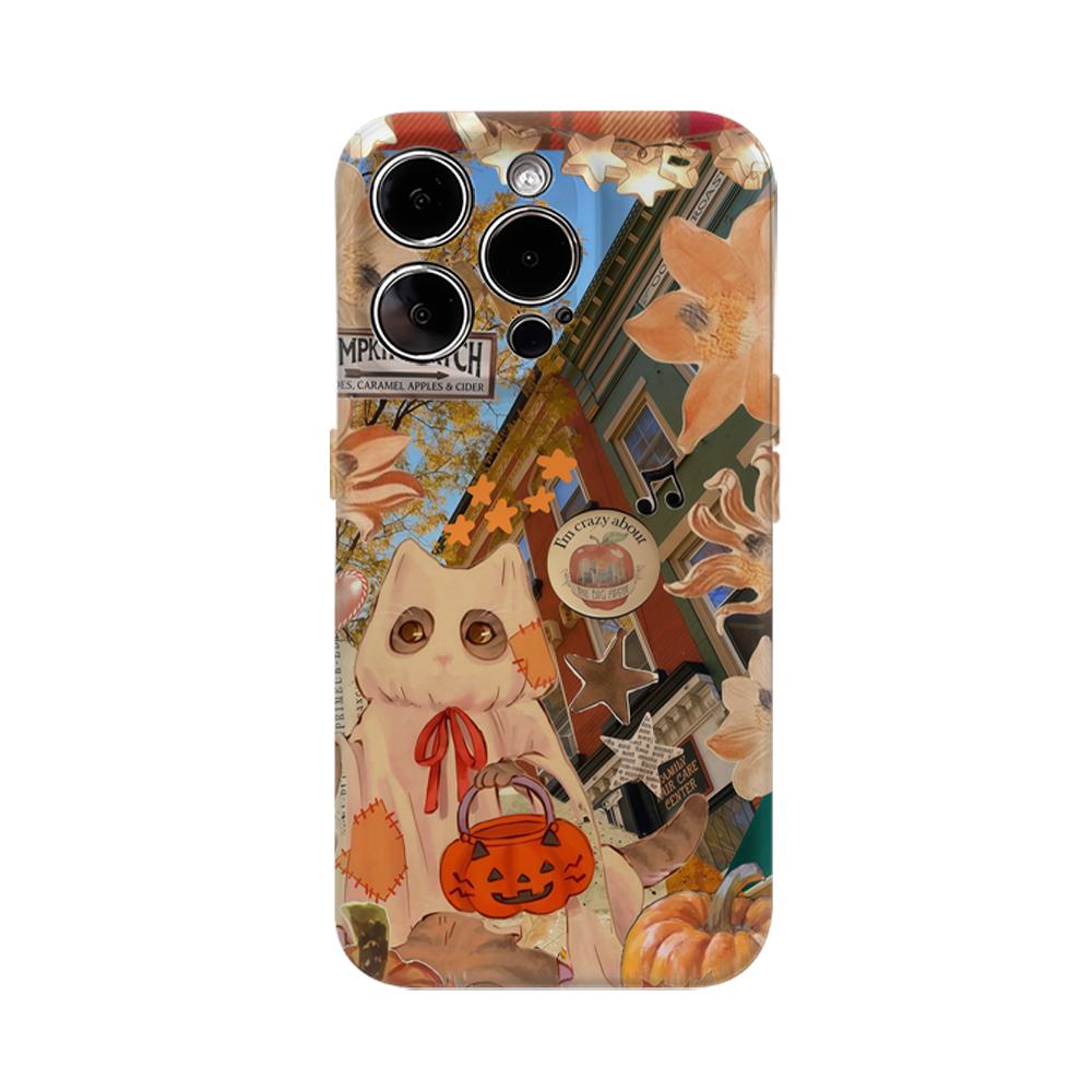 

Halloween Cute Cat Ghosts Phone Case for IPhone 16 15 14 13 12 11 X XS XR XSMAX 7 8 Pro Max Plus Double-layer Back Cover IPHONEXSMAX