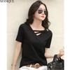 MODIQUE Summer Plus Size New Women's Elegant Minimalist Solid Color T-Shirt Ladies Casual Short Sleeve V-Neck Top