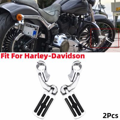 2Pcs/set Motorcycle Foot Pegs Bracket Adjustable Foot Pegs Mounts Clamps Kit 1 1/4" (32mm) for for