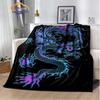 Dragon Blanket 3D Printing Animal Art Soft and Comfortable Sofa Bed Bedroom Decorative Bedspread Travel s
