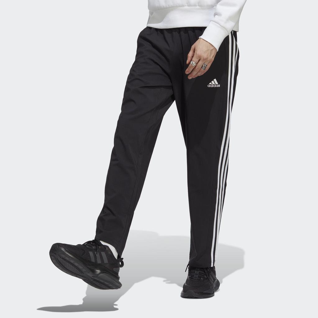 adidas Aeroready Essentials Stanford Trousers With Side Stripes And Drawstring Men Bottoms Black IC9415