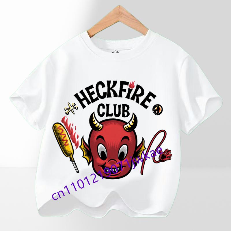 

Graphic Tee for Party, Cool Streetwear Outfit for Fans, Boys and Girls Top Hot Stranger Movie Theme Kids T-Shirt, Trendy 100