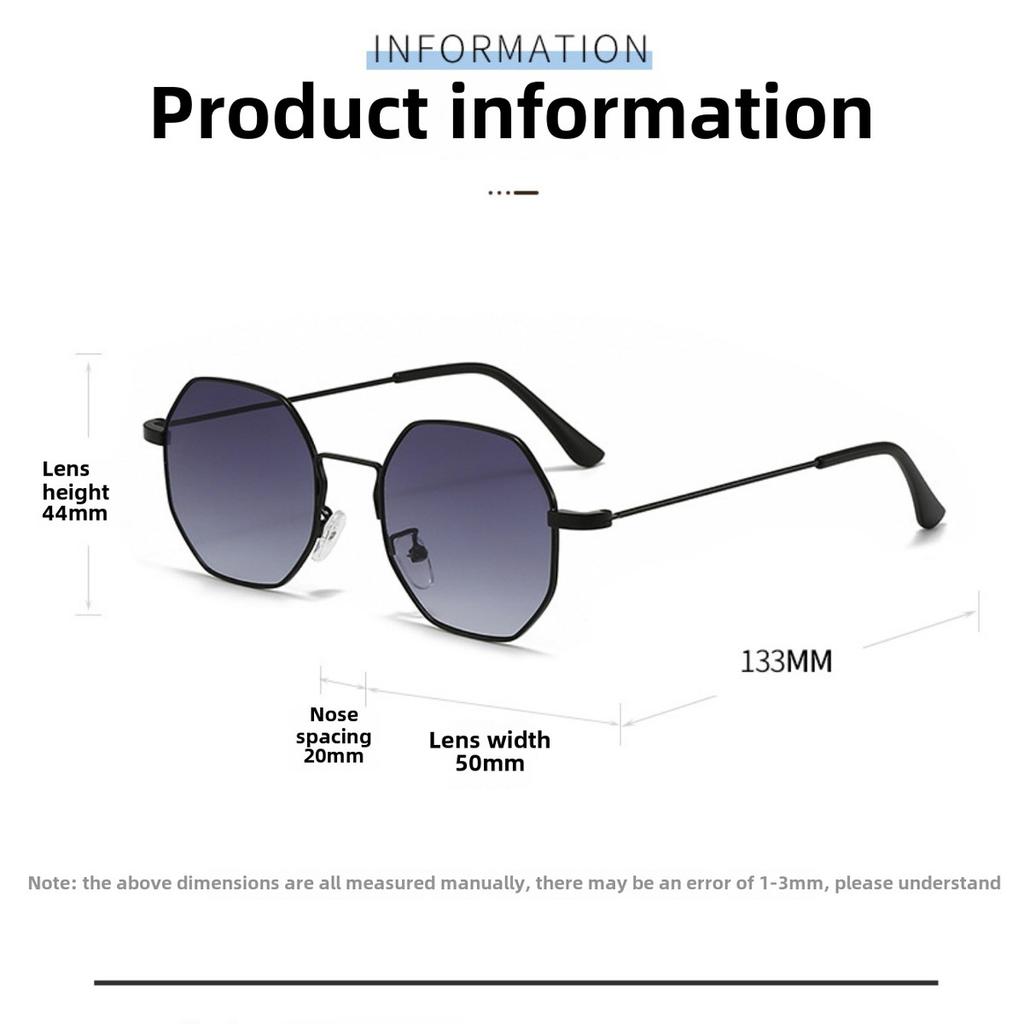 1Pc Men Classic Metal Geometric Frame Silver Fashion Glasses For Outdoor Cycling Fishing Daily Accessories