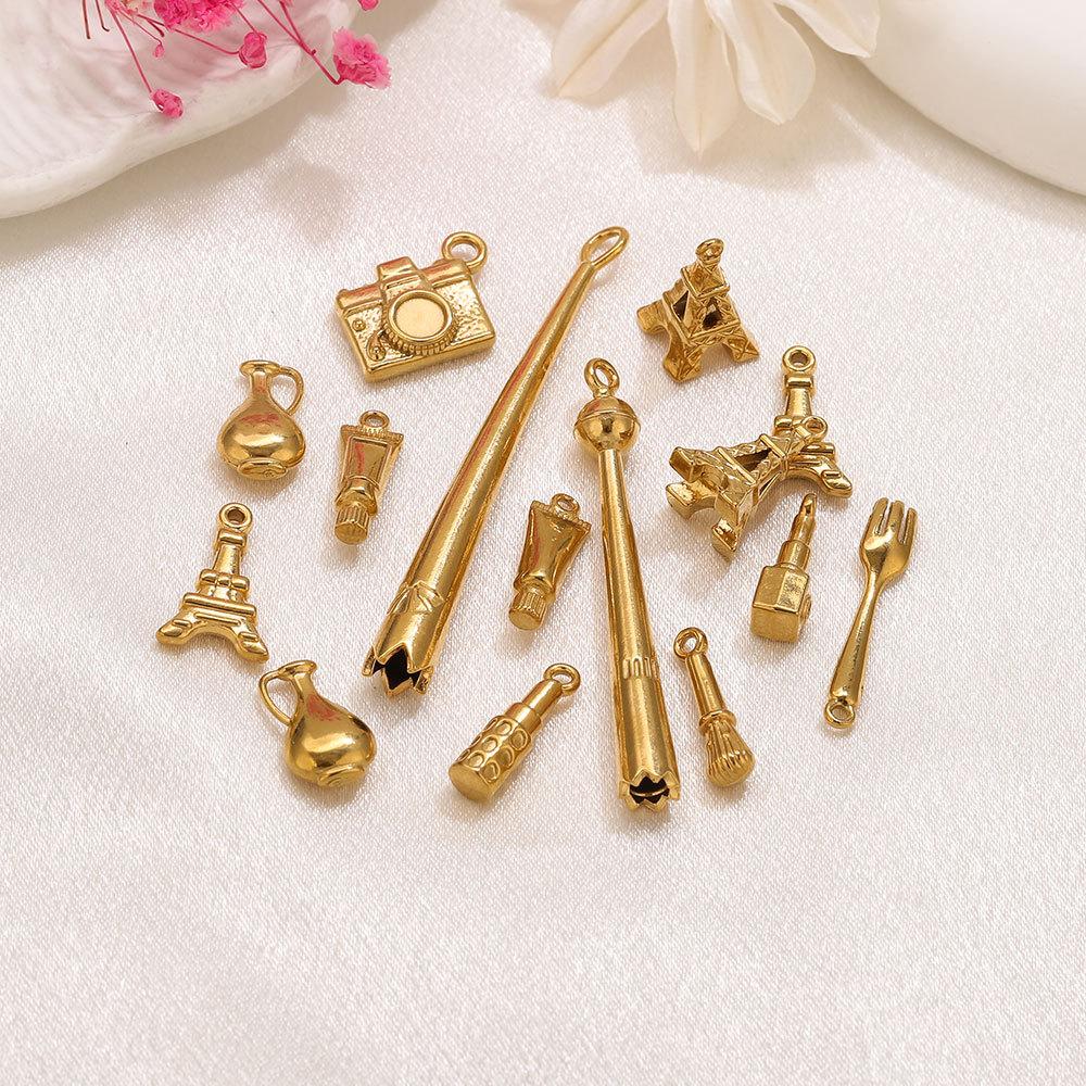 Yori 5 Stück Edelstahl 18K Gold Plated Anhänger DIY Schmuckzubehör Verwendet für DIY Herstellung von Armband Halskette