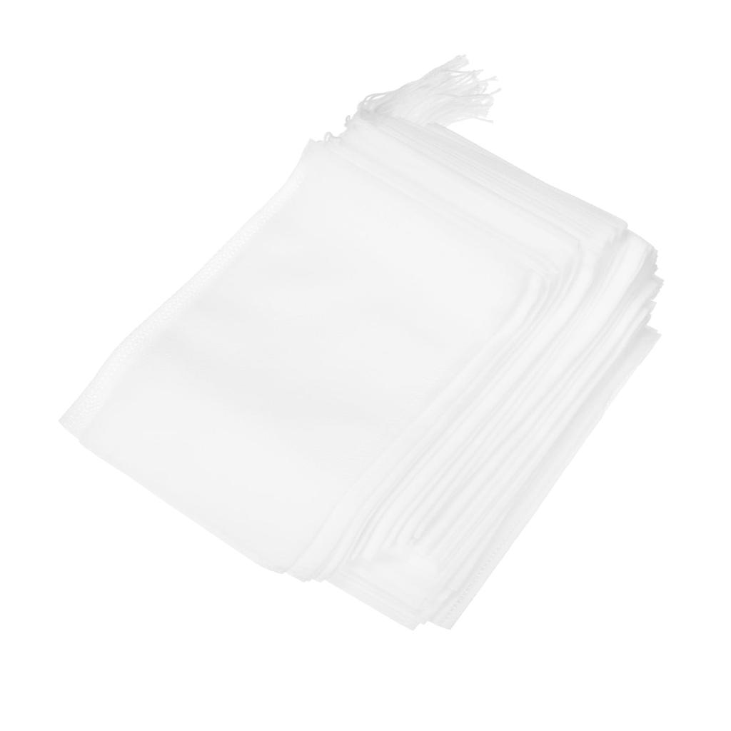 uxcell Disposable Tea Bags, Empty Non-Woven Tea Filter Bags with String Seals, 100 Bags, 15 x 10 cm