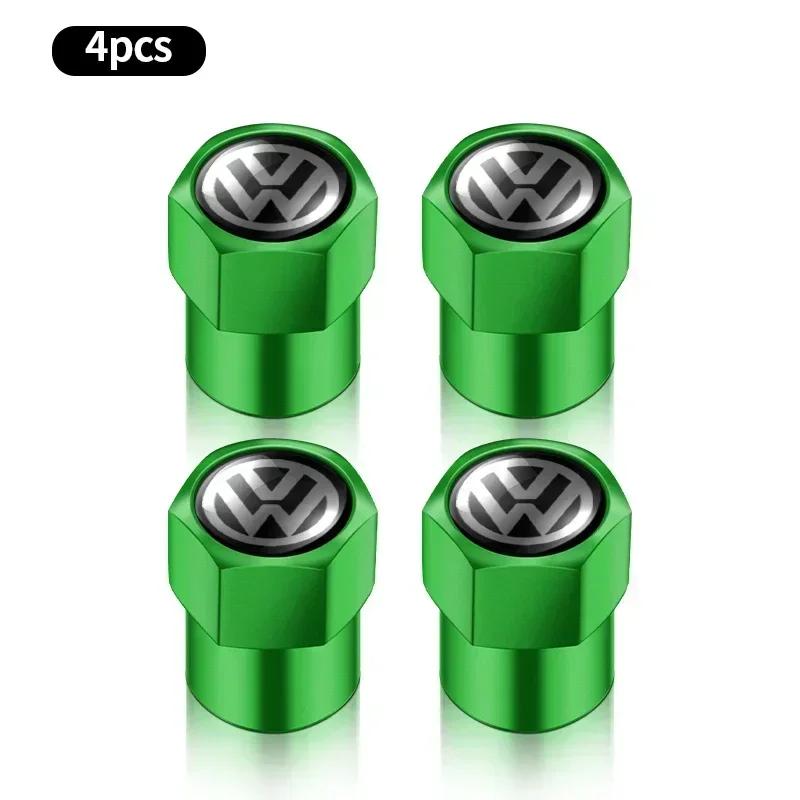 2026 New For VOLKSWAGEN VW 4PCS Aluminum Alloy Car Wheel Tire Valve Caps For Volkswagen VW GTI R Line R32 Touareg Passat Polo Je