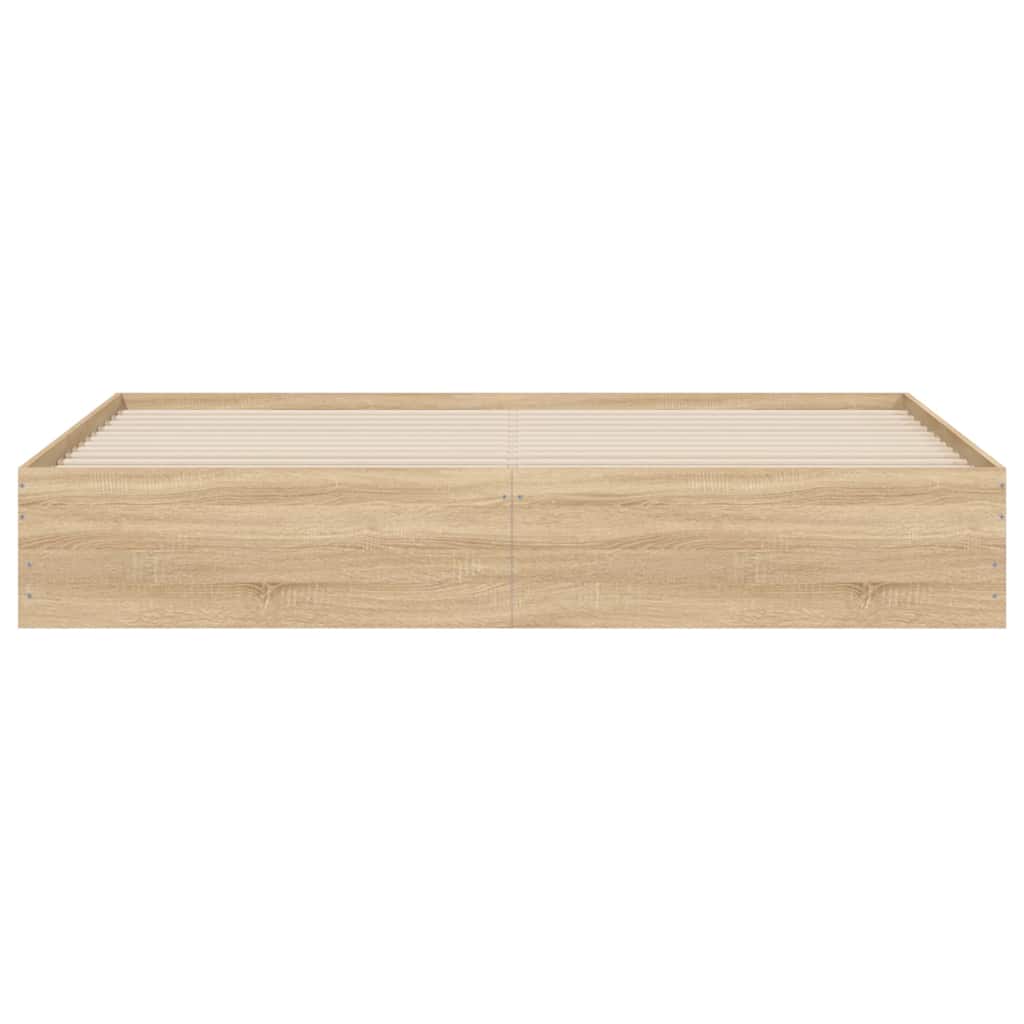 Vidaxl Bed Frame with Drawers, Sonoma Oak, 160X200 Cm