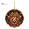 Halloween Decorative Pendant 2D Flat Pearl Painting Ornament, Double Sided Zodiac Theme Hanging Gem Home Ornament Art Craft, Rhinestone Beads Pattern