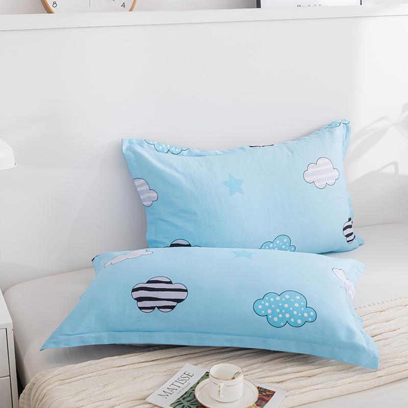 2PCS 48cm×74cm Pillowcase Pair Pillowcase Flower Printed Pillowcase Student Pillowcase Pair