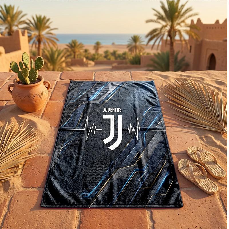 Asciugamano da Spiaggia in Microfibra con Stampa Juventus FC Asciugatura Rapida Assorbente Grande Asciugamano per Spiaggia Nuoto Viaggio