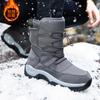 Schnee Stiefel Herren Wasserdicht Herren Winterstiefel mit Fell Winterschuhe Rutschfest Herren Stiefel Plateau Dick Plüsch Warm Botas Dropshipping