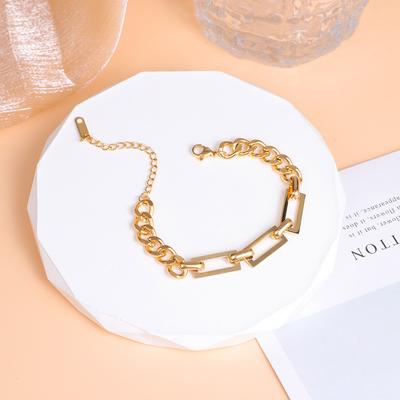 Titanium Steel Splicing Hip-hop Single-layer Bracelet Ins Niche Design Couple Simple Individual Cold Trendy Cool Jewelry