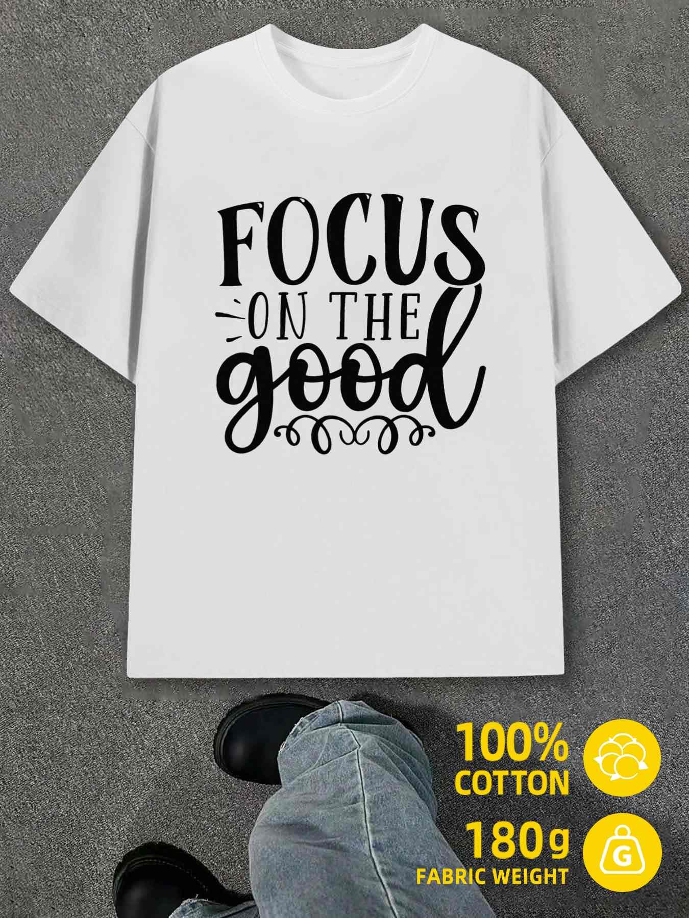 T-Shirt Y2K Focus Good 1pc Same White 3XL