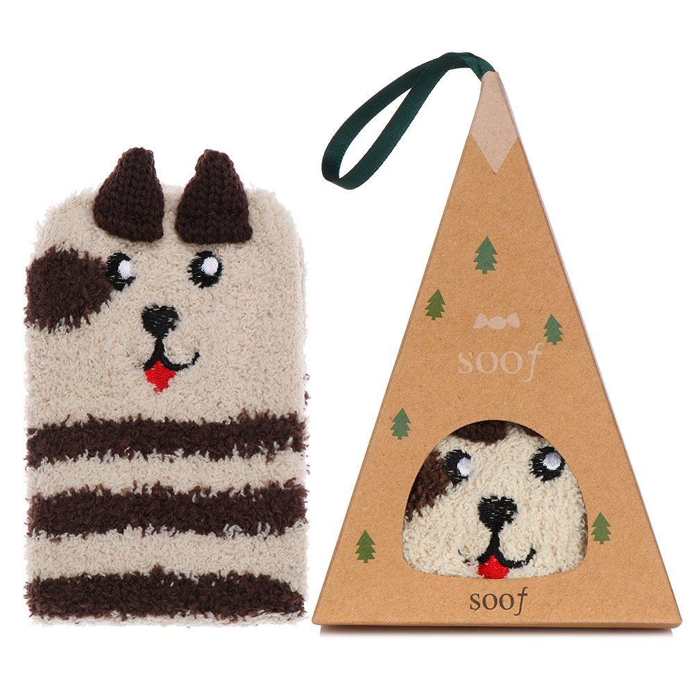 3D Fluffy Adult Winter Warm Gift Sox with Box Floor Stocking Christmas Socks Coral Feece Sock