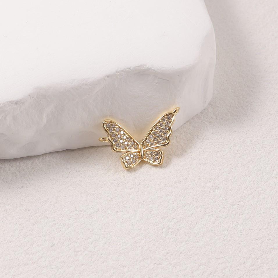 Light Luxury Two-Tone Butterfly Pendant Necklace - Gold & Silver Fashion Accessory for Women