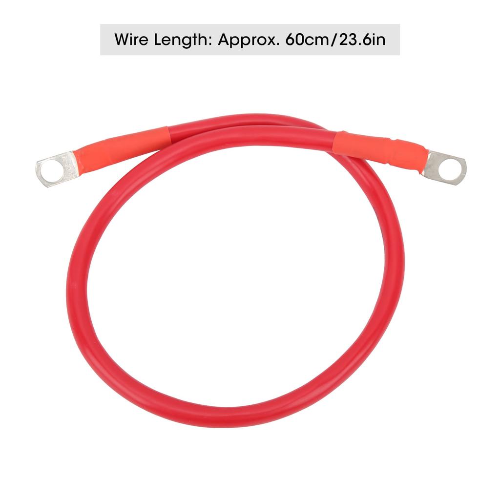 23.6in Ground Wire 4AWG 25mm² 150A High Toughness Earth Cable for Battery Inverter Holder