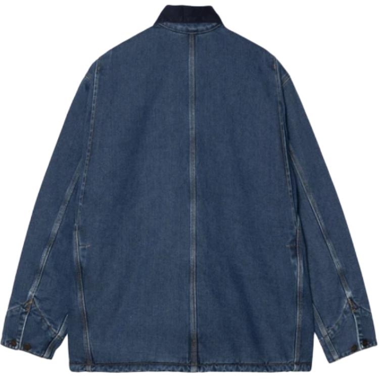 Carhartt WIP Thick Lapel Single-Breasted Oversized Long Sleeve Cotton Jacket Men jackets I035877-453-01