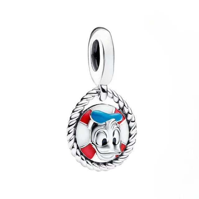   DIY Bead  925 Silver Mickey Charm Bracelet Necklace Jewelry Gift for Party