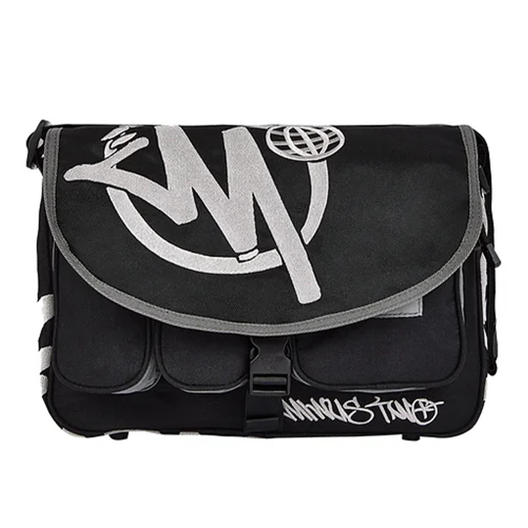 Schoolbag Men's Light 2025 New Trend Shoulder Bag Minustwo Nylon Messenger Bag Weight Design Fashion Messenger Bag