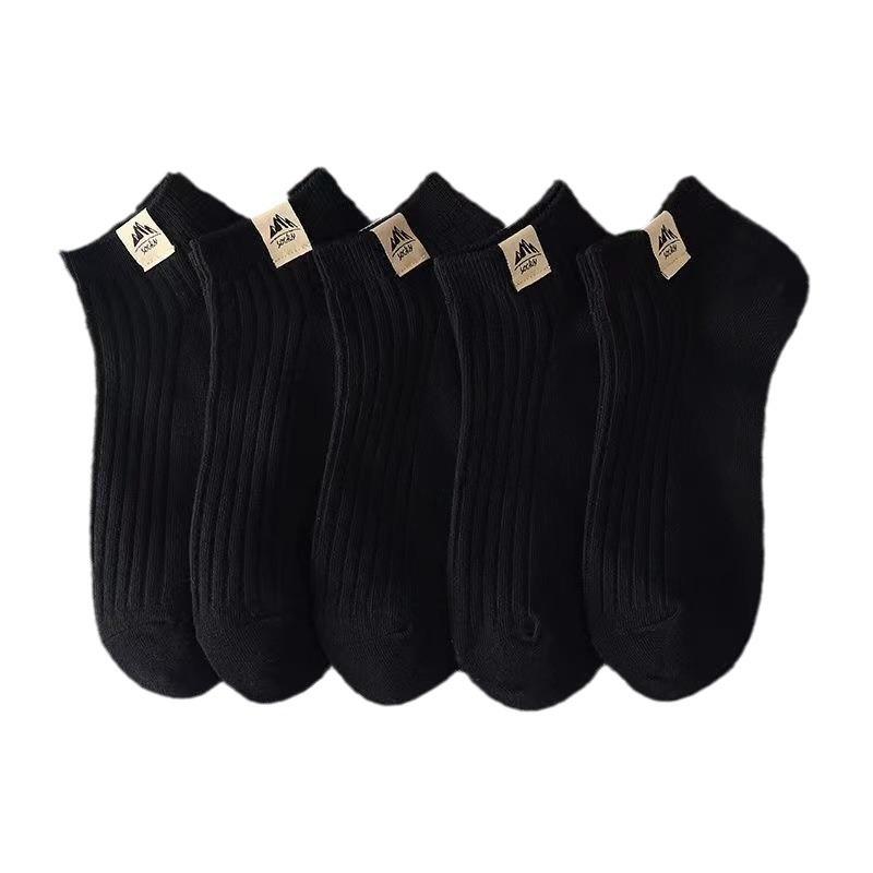 Socks Men'S Short Socks Low-Top Shallow Mouth Sweat-Absorbing Breathable Versatile Snow Mountain Imitation Standard Men'S Boat Socks