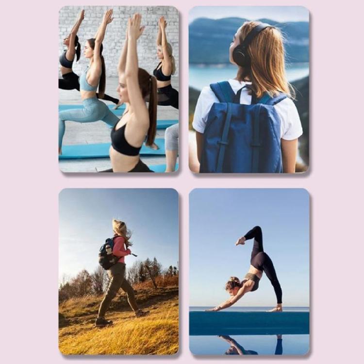 Foldable Travel Yoga Mat Lightweight Gym Mat Fitness Training Pilates Exercise Mat In/Outdoor Workout Yoga Mat for Women