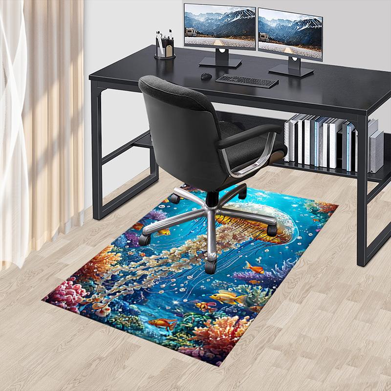 1PC Jellyfish Coral Extra Large Non-Slip Floor carpet, Office, family, bedroom, Studio - Large Area Rug,Longlasting Material-K0413
