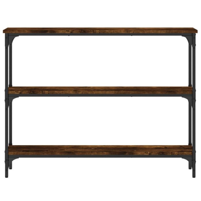 VidaXL Console Table Smoked Oak 100x22.5x75 Cm Engineered Wood 834027