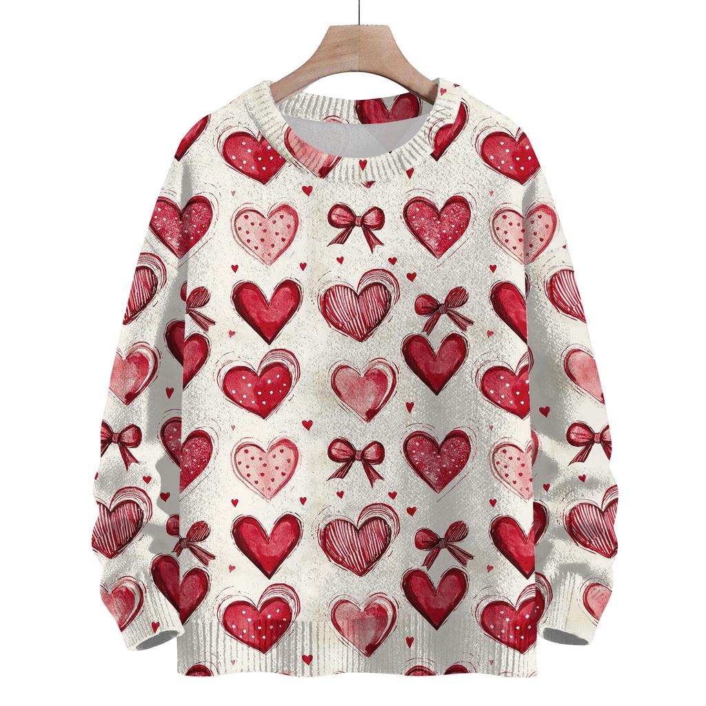 Women's Casual Long Sleeve Bow Woolen Sweatshirt Fall  Vacation Long Sleeve Pullover