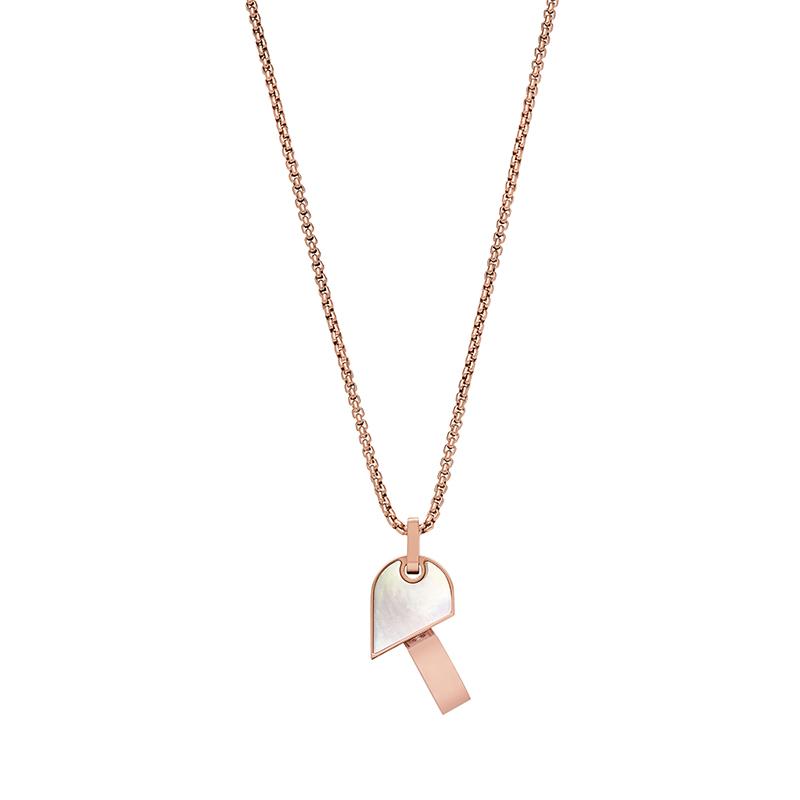 Emporio Armani Drehender Klapp-Herz-Anhänger Halskette Damen Halskette Gold EGS3139221