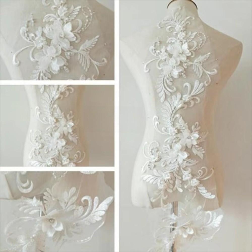 DIY Craft Flower Patch 3D Decoration Patch New Lace Applique  Stage Dress