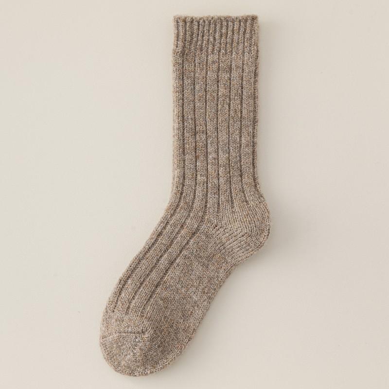 Socks Medium Tube Socks Thick Needle Thickened Wool Socks Classic Retro Color Warm Stacking Socks