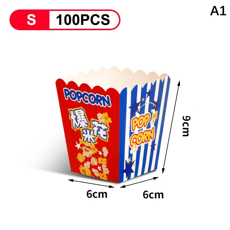 Disposable Popcorn Buckets Container Holder Paper Cup Popcorn Boxes Packaging Box For Theme Birthday Party Decoration
