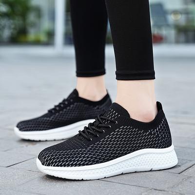 Large Size Summer Women's Shoes Sneakers New Mesh Running Shoes Lightweight Running Shoes Soft-soled Casual Shoes