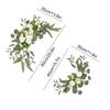 2pcs Artificial Wedding Arch Flowers for Wedding Sign Faux Floral Swag Decor for Reception Ceremony Backdrop Willow