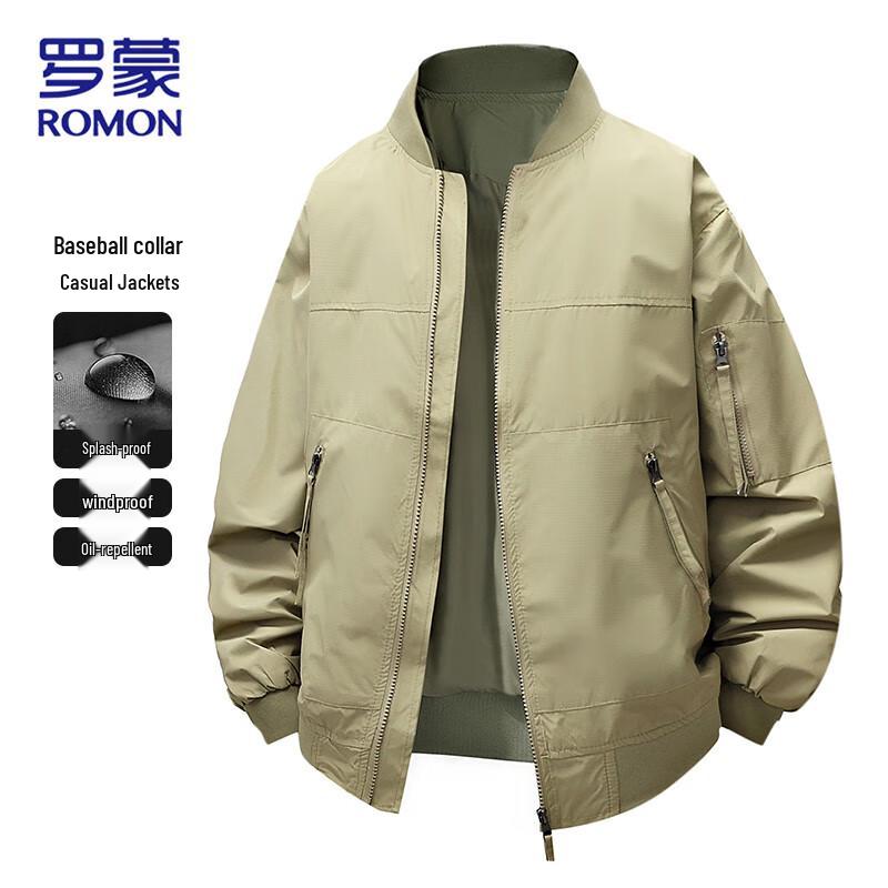 

ROMON Men s Loose Fit Business Casual Windproof Jacket 3XL