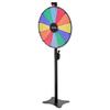 610 mm Spinning Prize Wheel, 12 Slots Spinning Wheel with Stand, Adjustable Height Win Fortune Roulette with a Dry Erase and 2 Markers, 6 Colors, Easy