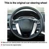Hand Sewing Car Steering Wheel Cover For Honda Accord 8 2008 2009 2010-2012 Odyssey 2011-2017 Crosstour 2012 Pilot 2009-2015
