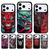 Samurai Oni Mask Phone Case for iPhone 17 Air 16e 15 14 13 Pro Max Back Cover for 12 11 Pro Coque