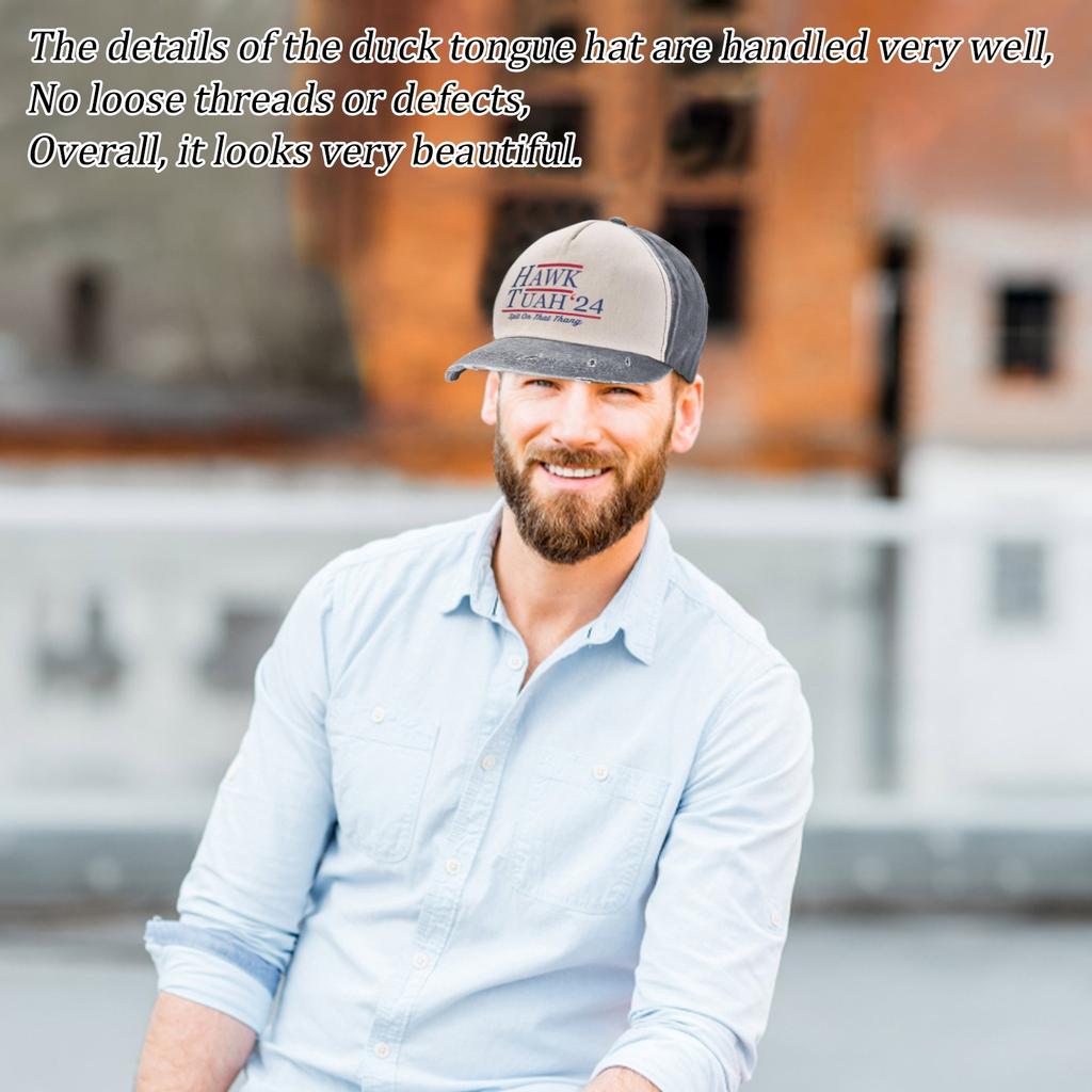 Distressed Washed Denim Baseball Cap Vintage Style Adjustable Back Closure Mesh Panel Sun Protection Casual Outdoor Hat