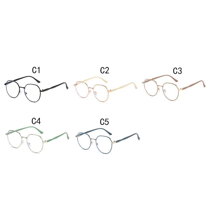Pochromic Blue Light Blocking Glasses Women UV400 Anti Glare Retro Round Metal Glasses Frame Vintage Anti Blue Light Computer