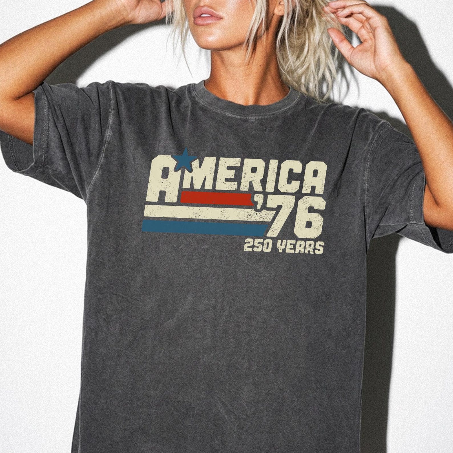 Fourth of July Vintage tshirt, 4th of July 250th Anniversary America Shirt, America 250 Shirt, Retro USA Shirt, 250th USA Graphic Tee XL